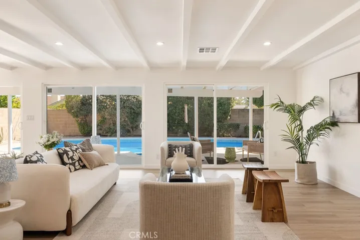 Living room to backyard view