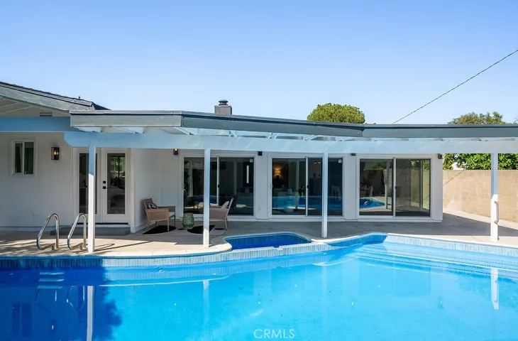 Pool to house view