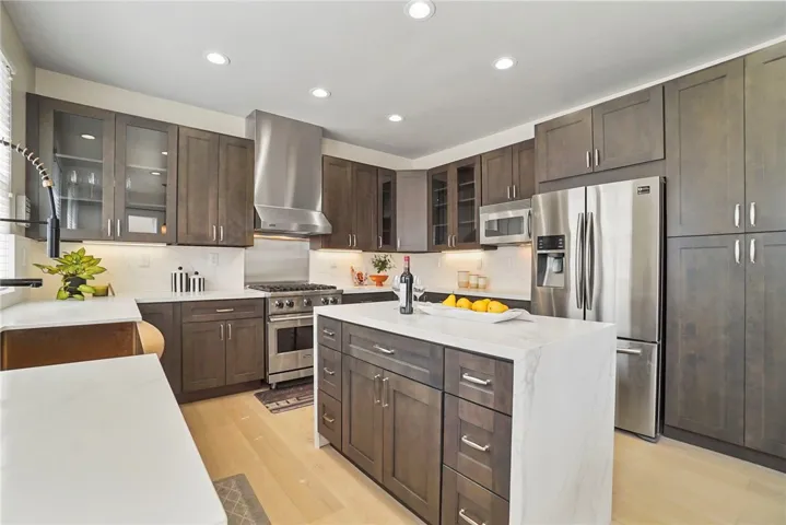 Updated kitchen with stainless steel appliances
