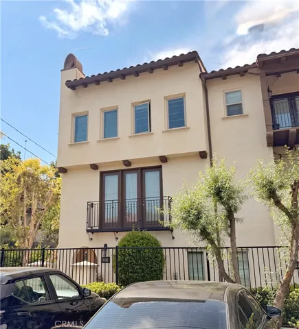 Community entrance with archway, The Heights on Beverly 40-unit community Whittier CA

