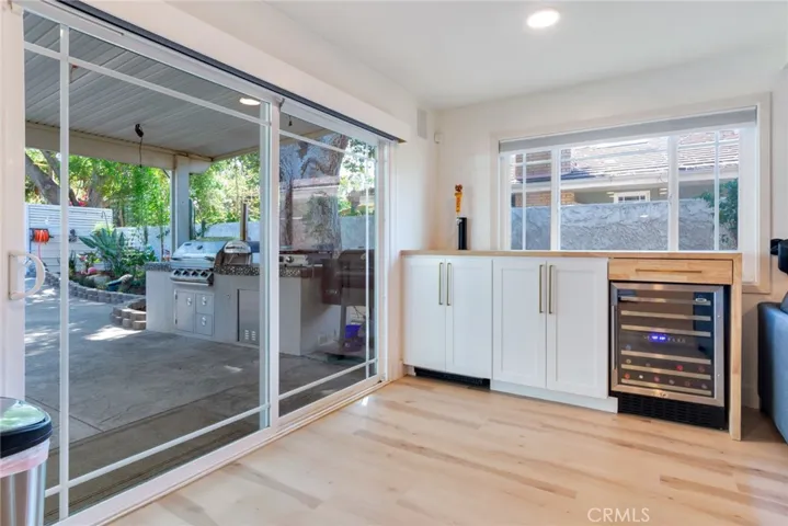 Built in wine refrigerator and Keg tap