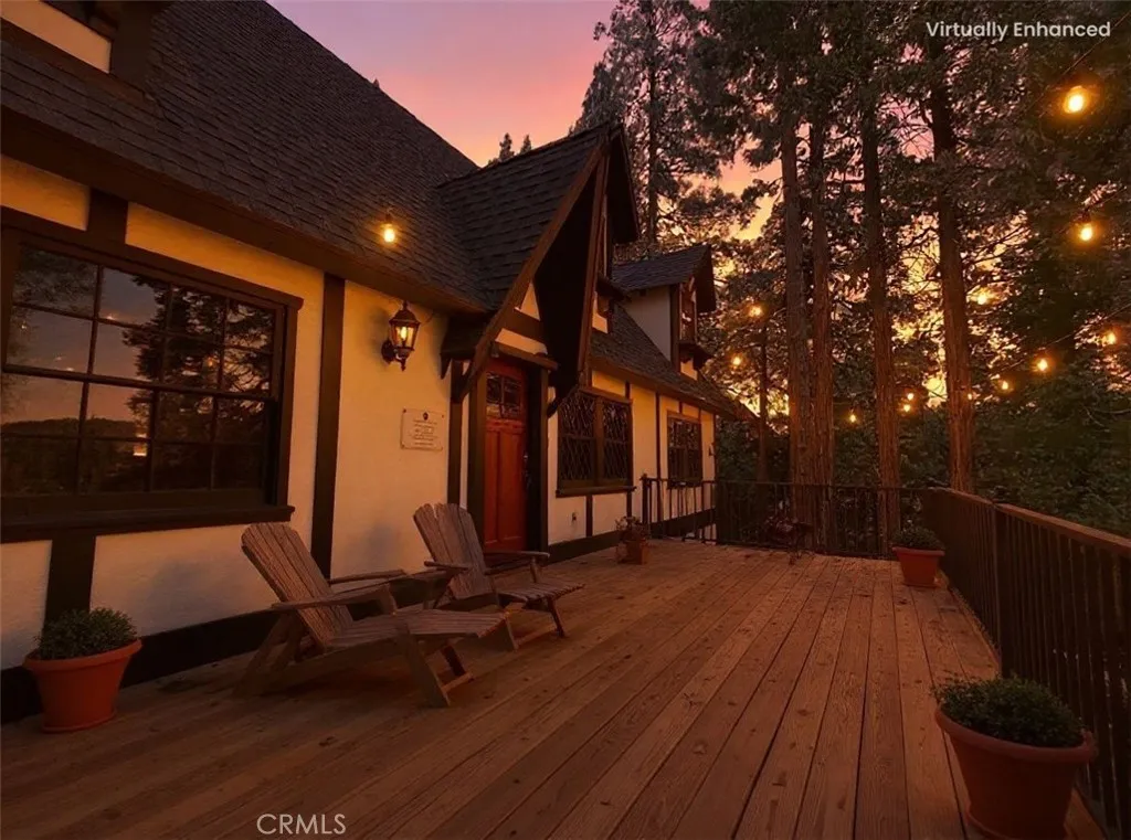 sunset with digital staging