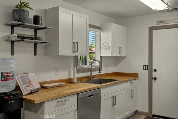 Well appointed exposed cabinets