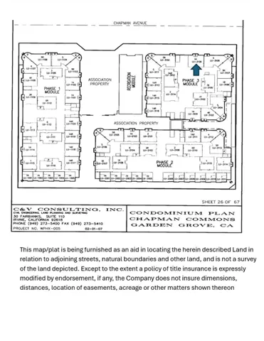Plat Map for Condo layout