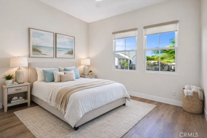 Virtually staged to show den as guest room