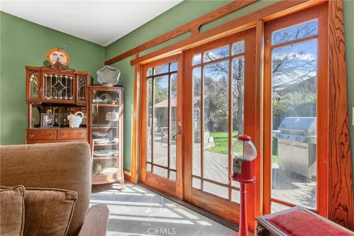 Doors from Living room out to backyard