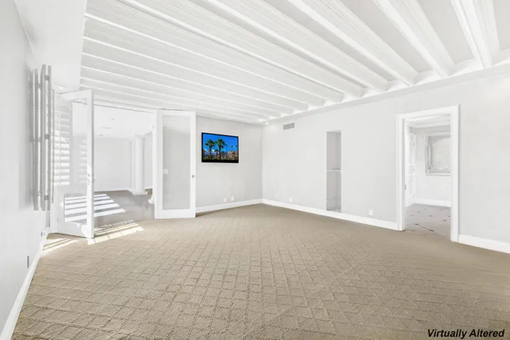 Virtually altered primary bedroom
