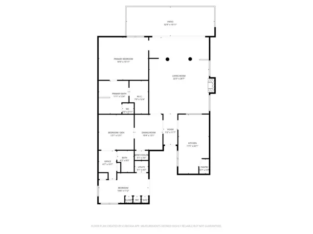 Floor plan with approximate measurements
