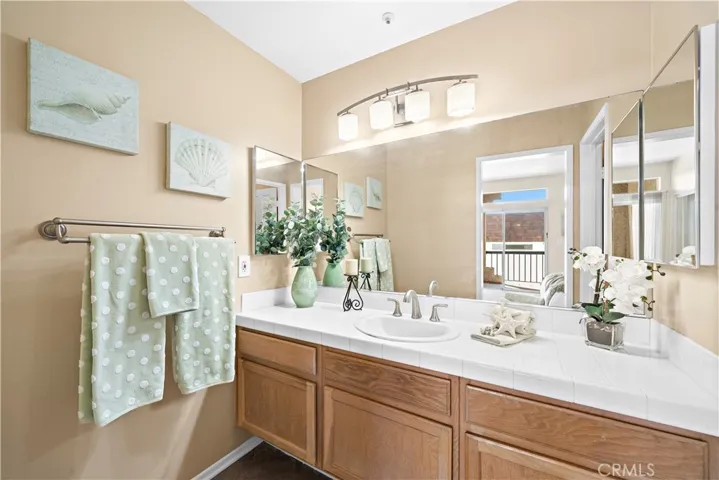 Primary bath, separate sink area.