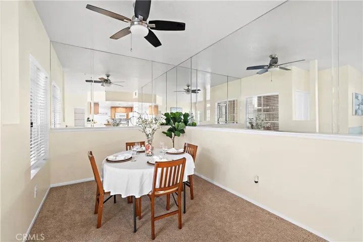 Separate dining area