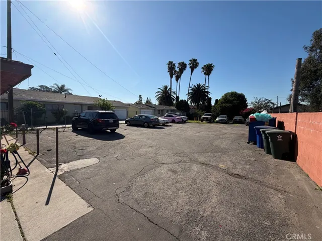 Rear of lot with parking and garden