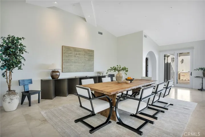 Dining Room with Vaulted Ceilings and Ocean Views