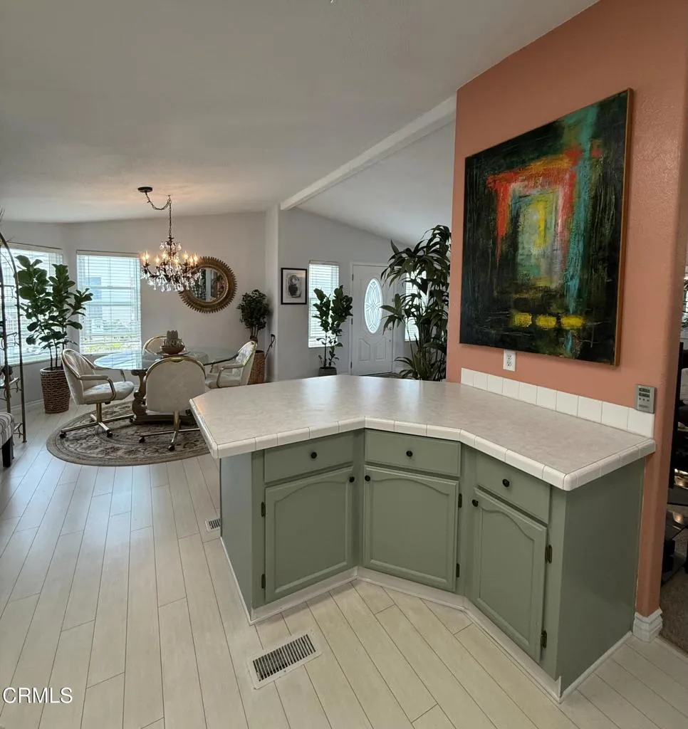 Art wall in kitchen