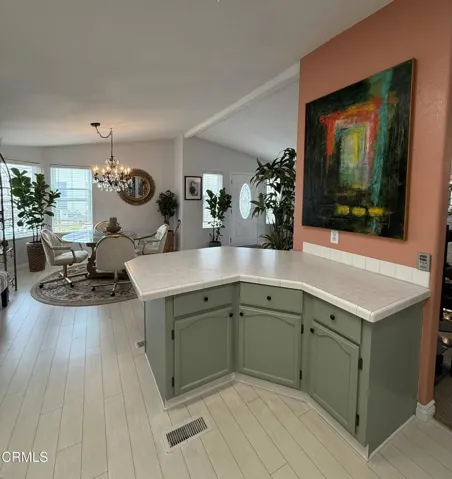 Art wall in kitchen