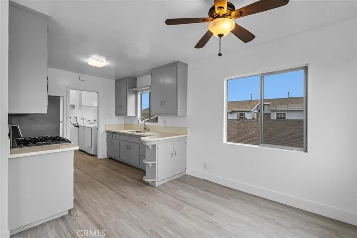 Ceiling fan in dining area
