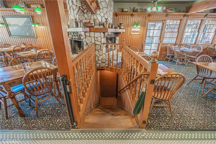 Stairs to wine cellar