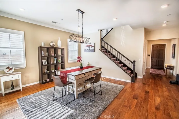 Dining room just off of exit to the backyard