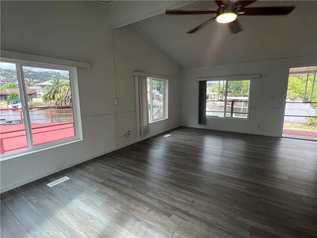 Water views on both sides of the living area.