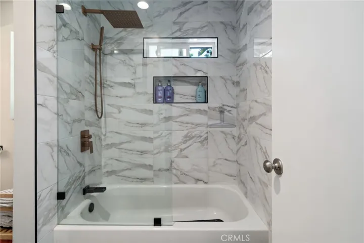 Rainshower & quartz tile.