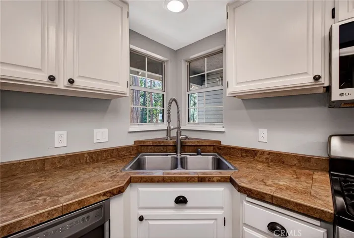 sink looks to front porch