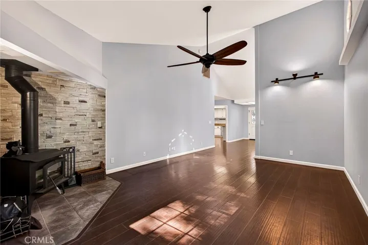 view from slider to living room