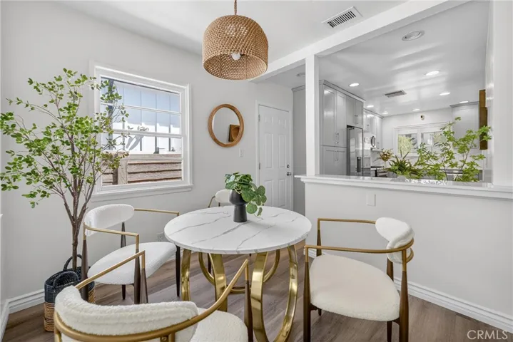 Dining room and kitchen