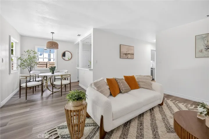 Living room and dining room