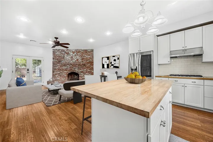 Kitchen to Family room view -virtually enhanced