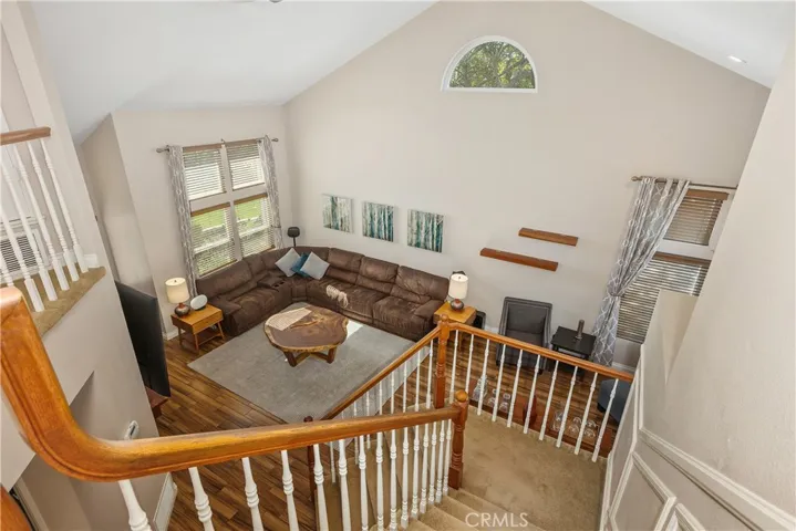 Grand staircase to upstairs rooms