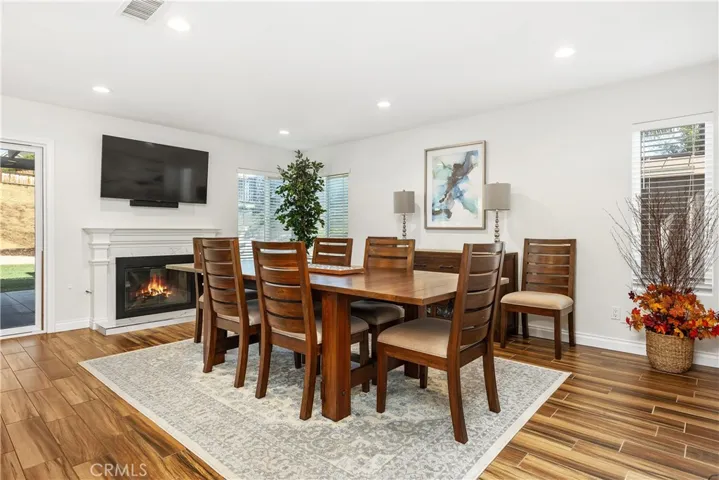 Digitally altered fire in fireplace