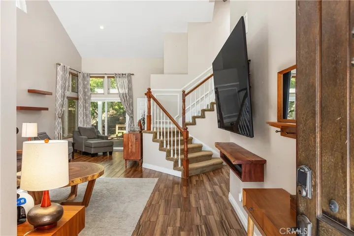 New wood look tile flooring, volume ceilings