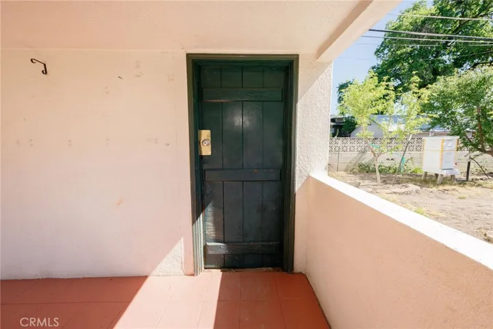 Door to workshop area