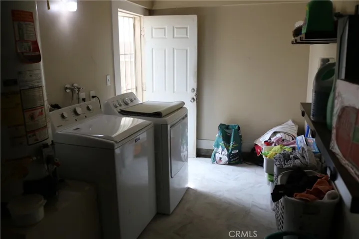 laundry room inside garage