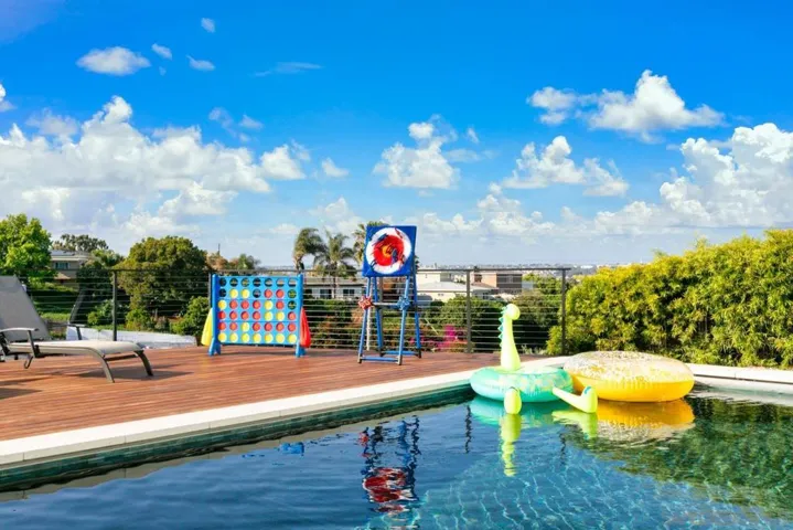 Heated salt water pool