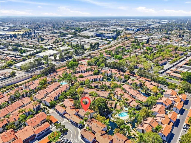 Arial view of the complex from a distance looking West Southwest