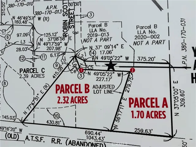 Parcels A and B - total 4 acres