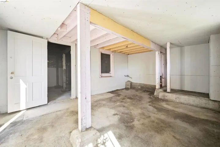 View of unfinished below grade area