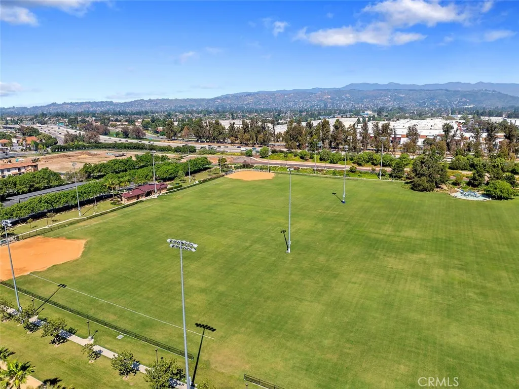 Nearby grassy play fields