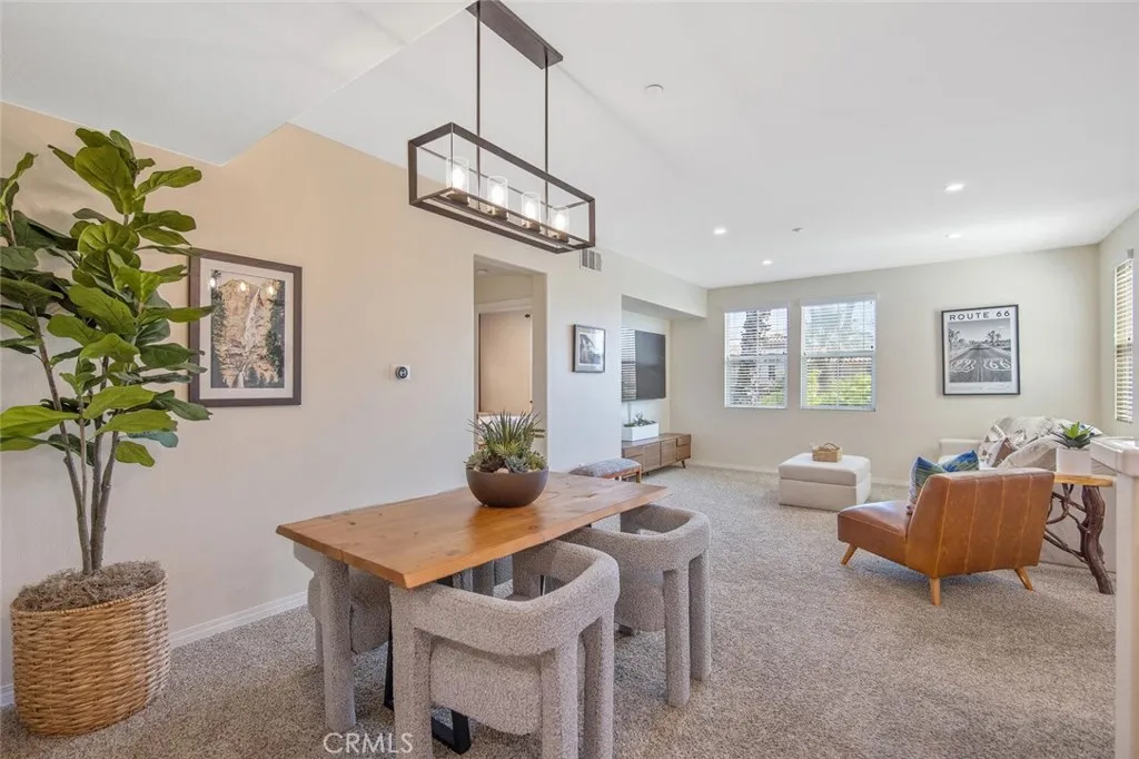 Dining area and living room beyond