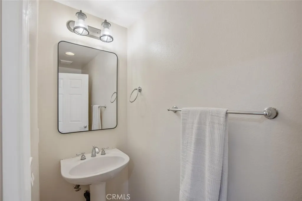 The Half bath with pedestal sink