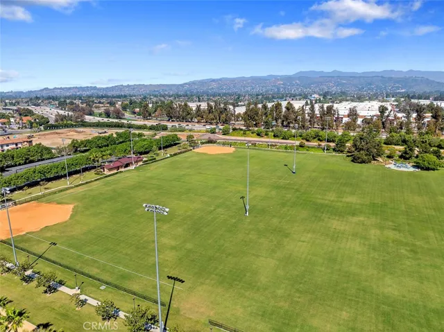 Nearby grassy play fields