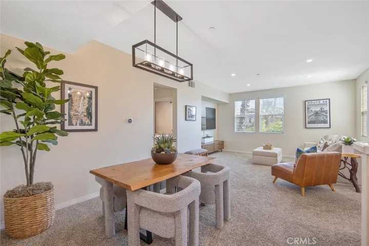 Dining area and living room beyond