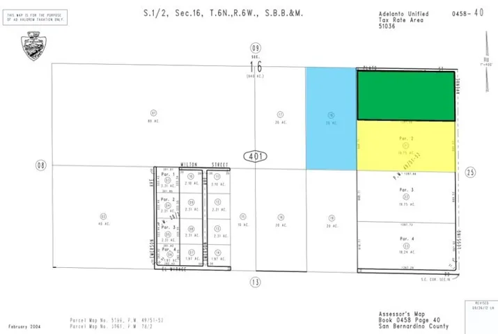 Adjacent parcels also for sale separately (blue & yellow)