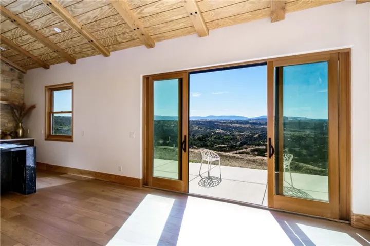 View out of the back