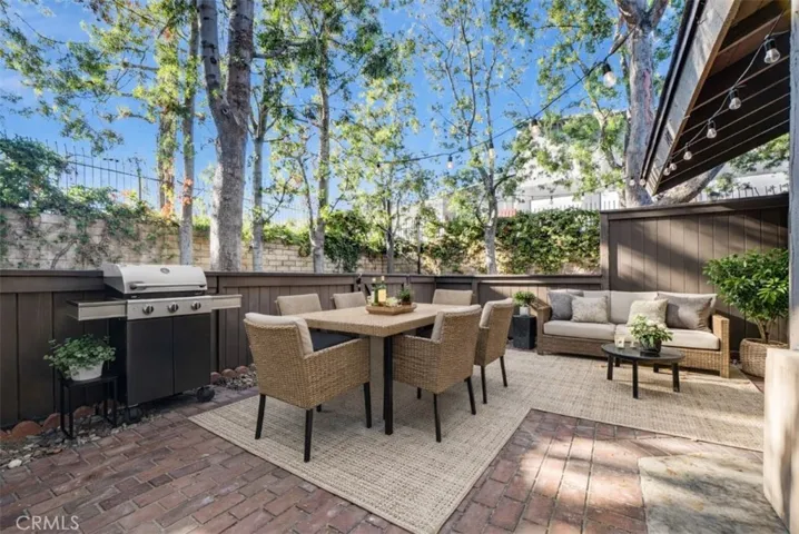 Virtually staged with patio furniture and BBQ