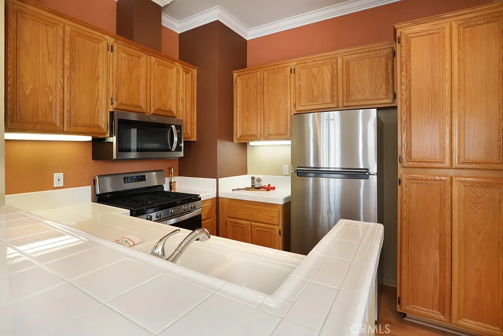 Ample storage in the kitchen.