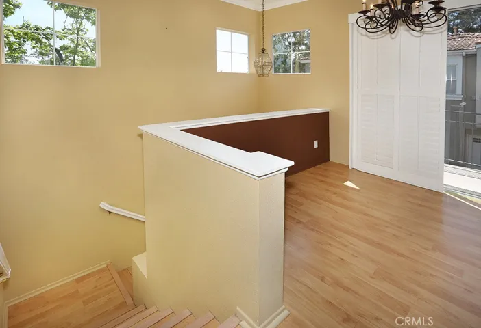 Stairway in and out. Notice the beautiful windows.