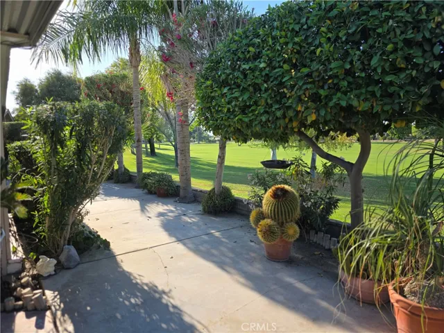 Back patio overlooking golf course