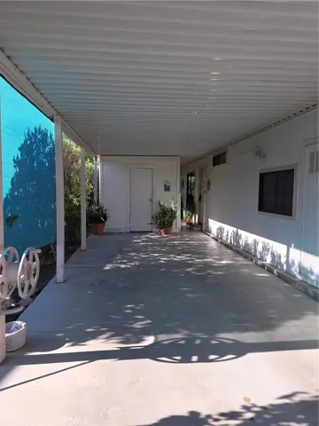 View of Shed on Driveway