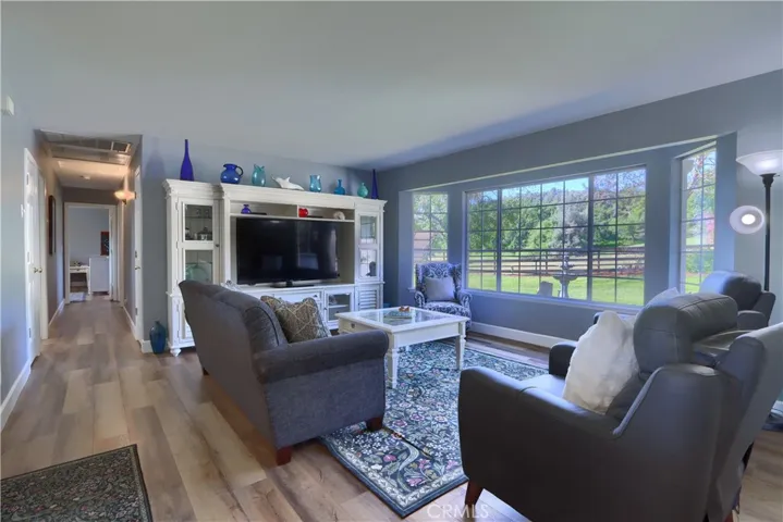 Living Room overlooking the landscaped gardens.